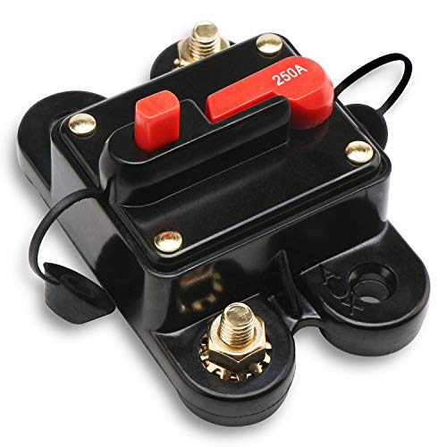 Circuit Breaker Fuse, DROK 250A Manual Reset Auto Car Stereo Audio Inline Fuse