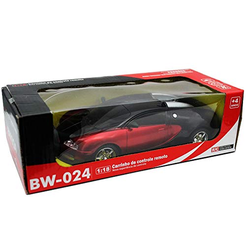 Carrinho Controle Remoto 1:18 Vermelho, Importway