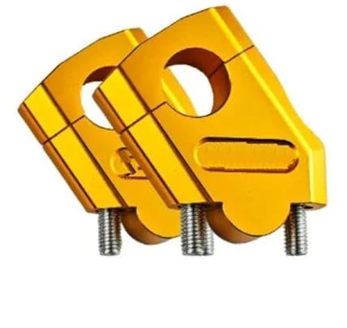 Lenker Riser Klemmen Motorrad-Lenkererhöhung Für Yamaha FZ6 S2 FZ 6 Für FAZER MT-07 MT-09 MT07 MT09 Lenkerhalterung, 22-mm-Montagesatz(Gold)