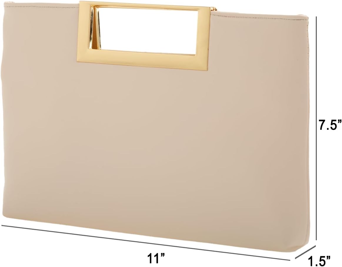 Crushed Metallic Top Handle Clutch - Image 3