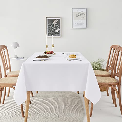 Romanstile Spring Rectangle Tablecloth - Waterproof and Wrinkle Resistant Washable Polyester Table Cloth for Kitchen Dining/Party/Wedding Indoor and Outdoor Use (54 x 78 inch, White) by Romanstile - Image 8