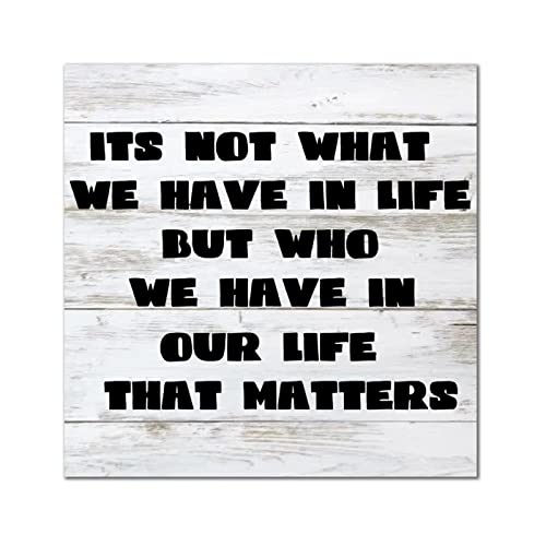 Letrero de madera con texto en inglés 'It's Not What We Have in Life', placa de pared, escritura bíblica, arte rústico para colgar en la pared, dormitorio, sala de estar, pared, cocina, regalo de