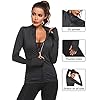 Pinspark Lightweight Workout Jacket for Women Full Zip Slim Fit Athletic Running Jacket with Thumb Holes Zipper Pockets