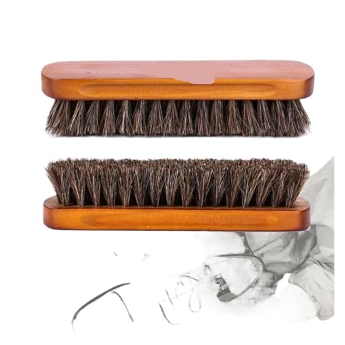 Brosse à chaussures en crin de cheval pour entretien du cuir