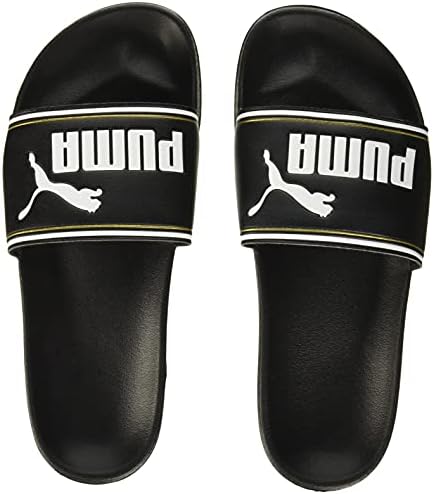 PUMA Leadcat Slide Sandal, Black Team Gold White, 11 M US | Image 6