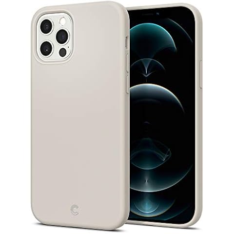 CYRILL by Spigen Basic Silicone Compatible with iPhone 12 / iPhone 12 Pro, Slim Soft Protection with Microfiber Lining inside Protective Case Cover for iPhone 12/ iPhone 12 Pro (2020) - Stone Cover