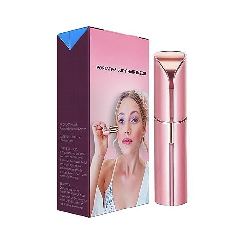 Removedor de vello facial para mujeres, maquinilla de afeitar facial eléctrica color blancooro rosa para mujeres para eliminación instantánea y