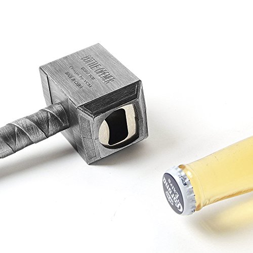 ALIXIN-Mjolnir Quake Beer Bottle Opener,Hammer of Thor Shaped Bottle Opener,Perfect voor Bar en Huishoudelijk Gebruik,Warhammer-Stijl Geweldig Cadeau voor Festival. (Zilver) - Image 7