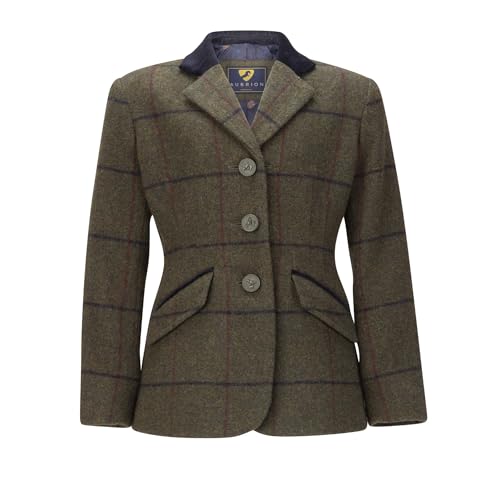 Shires Aubrion Saratoga Childs Riding Jacket - Spruce Green Check
