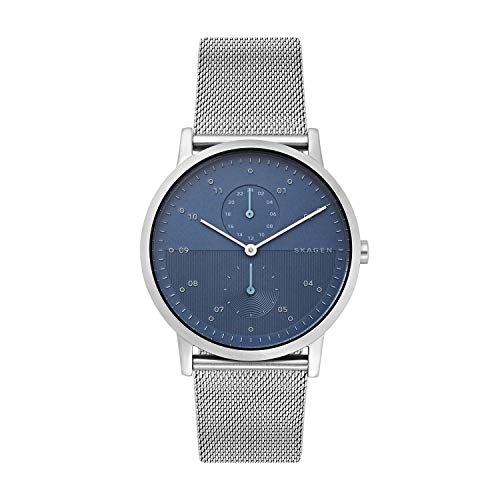 Skagen Men's Kristoffer Multifunction Quartz Stainless Steel and Mesh Casual Watch Color: Stainless/Blue