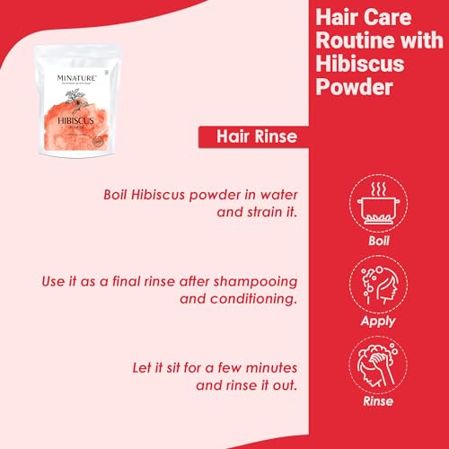 minature 100% Pure Hibiscus (Gudhal) Powder 114g (4 oz) | 100% Natural (Sabdariffa) Powderfor Hair Care, Face Pack, Tea & DIY Herbal Remedies