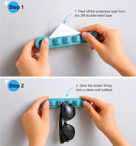 Image of Sunglasses Organizer, Wall Glasses Holder, Acrylic Sunglasses Display, Eyeglass Organizer for Multiple Glasses for Office & Home Decor, Unique Gifts for Husband, Women & Girls