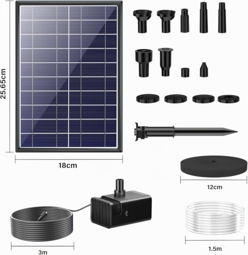 Bomba solar para estanque Biling con filtro integrado: evita el agua estancada 8