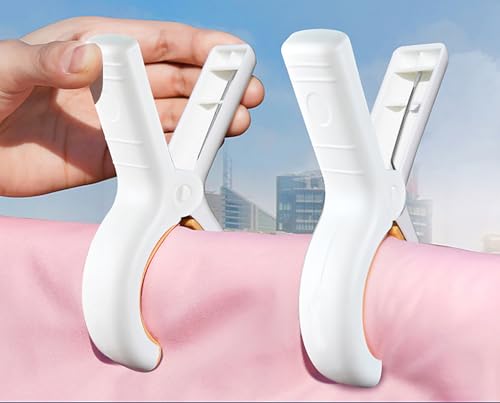 10 Handtuchklammern für Strandliegen, Wäscheklammern Groß ohne Abdruck, Handtuch Klammern, Strandtuch Klammern für Tägliche Wäsche & Bettwäsche, Strand Gadget（Gelb ）