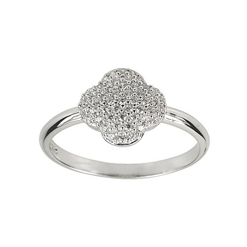 Image of MARC 925 Sterling Silver Micropave 1 /5 ct Cubic Zirconia Scallop Ring