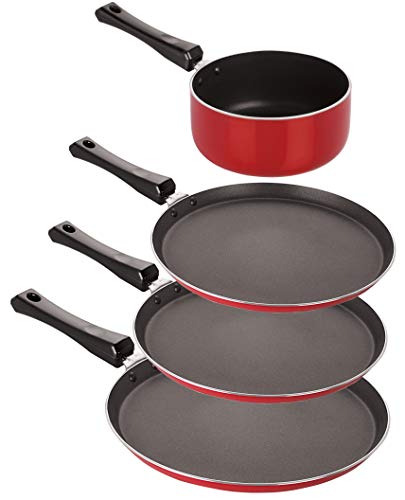 NIRLON Non-Stick Aluminium Chemical Free Odor Proof Cookware Item Set with Bakelite Handle