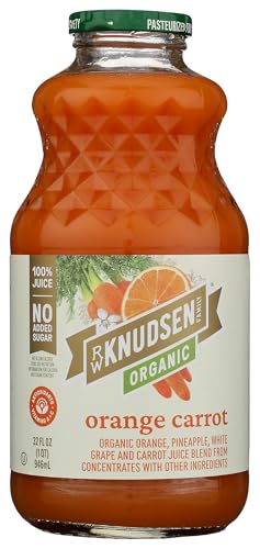 R.W. Knudsen Family Organic Orange Carrot Juice Blend, 32 Ounces (Pack of 6)