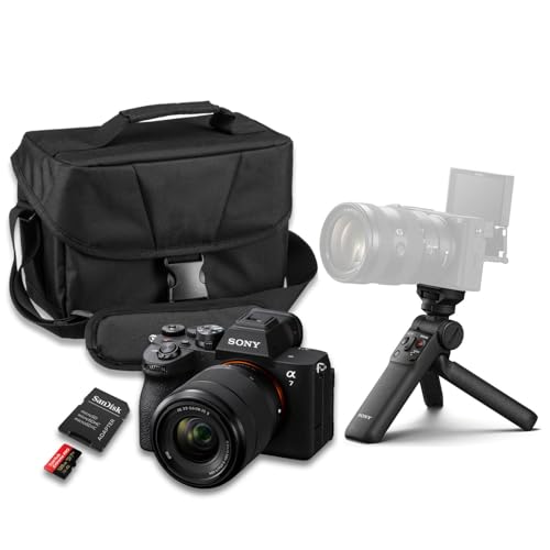 Image of Sony a7 V Mirrorless Camera with FE 28-70mm f /3.5-5.6 OSS II Lens + Sony GP-VPT3 Wireless Shooting Grip + SanDisk Extreme Pro 128GB + Camera Carrying Case + More (16pc Bundle)