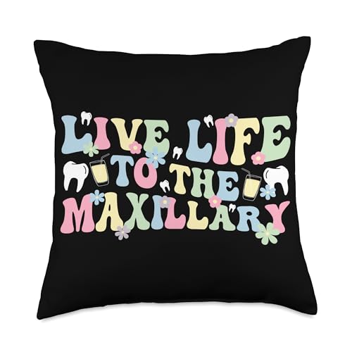 Groovy Dental Laboratory Technician Appreciation Lab Technician Groovy Dental Laboratory Tech Throw Pillow, 18x18, Multicolor