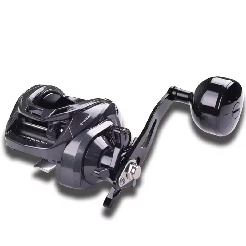 Mavllos Decrk 海水釣りベイトキャスティングリ ール,左ハンドル シングルハンドル付き ドラグ力 15kg 比 6.4:1 海防水ベイトキャスティングリール