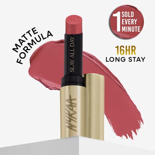 Image of Nykaa Matte to Last No Transfer Long Lasting Lipstick (3.5g) (Gul)