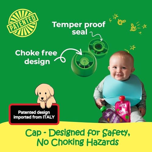 Image of Happa Organic Baby Food Apple and Mango Puree | 100% Fruits | No Added Sugar, No Milk Powder, No Preservatives | Stage 2 (6 Months+) | Ready to Eat | Free from Common Allergens | Pack of 9 (100g Each)