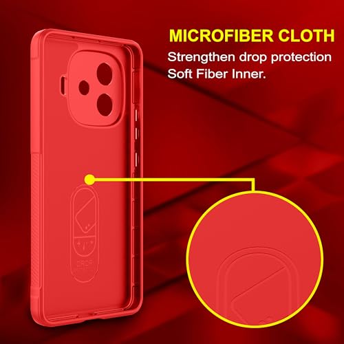 Image of amazon basics Back Case Cover for iQOO Neo 10R | Compatible for iQOO Neo 10R Back Cover | Liquid Silicon Magic Case with Camera Protection | Red