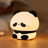 VTIGER Panda Night Light, LED Squishy Cute Lamp, Night Light for Kids, Silicone Panda Light, Dimmable Girls Baby Bedroom Nightlight, Rechargeable Touch Lamp for Breastfeeding Nursery Decor (TT)