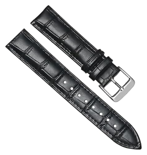 Bracelet de montre 18mm cuir blanc grain de bambou avec outils