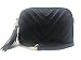 Lola Mae Quilted Crossbody Bag, Trendy Design Shoulder Purse (Black)