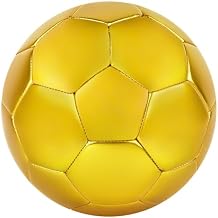 Linkidea Size 4 Gold Color Soccer Ball, Official Match Size Golden Soccer Ball, Gift Idea for Freestyle Soccer and Juggling