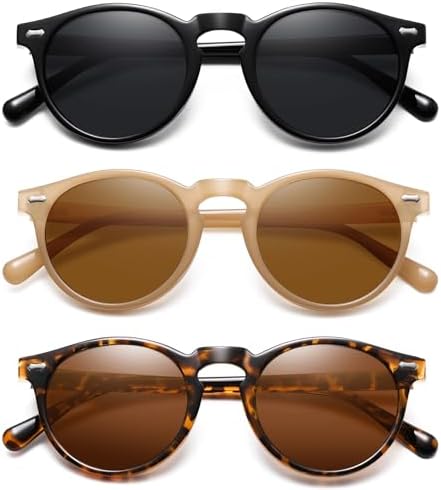 Retro Small Round Polarized Sunglasses for Women Vintage Style Ci...