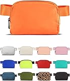 YOSHUYUKI Fanny Pack Cross Body Bag Small Crossbody Bags for Women Men Trendy Nylon Waterproof Mini Purse Travel Running Belt Lulu Dupes Bum Hip Chest Waist Pack Side Bag Must Have Orange