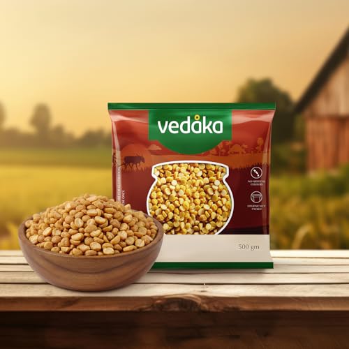 Image of Amazon Brand - Vedaka Roasted Bengal Gram Dal 500g | Chana Dal