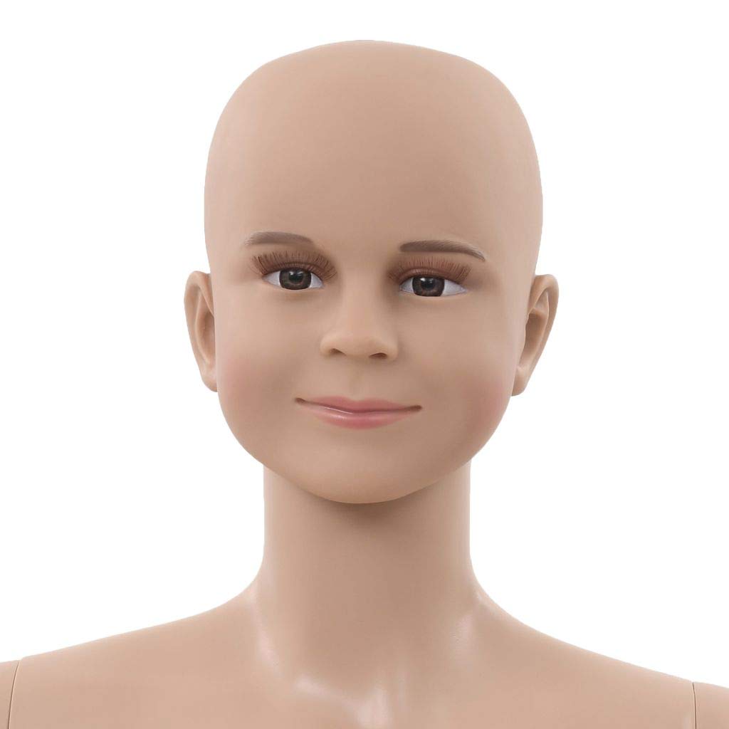vidaXL Maniquí Niño Cuerpo Completo Beige 140 cm Vidrio Muñeco Modelo de Ropa