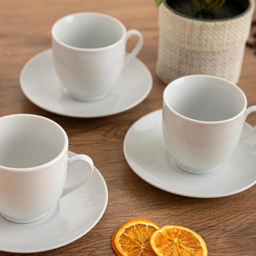 Miniatura 4 de Quid New Renova Set 6 Tazas Con Plato Porcelana 20cl Porcelana Apto Microondas Reciclable