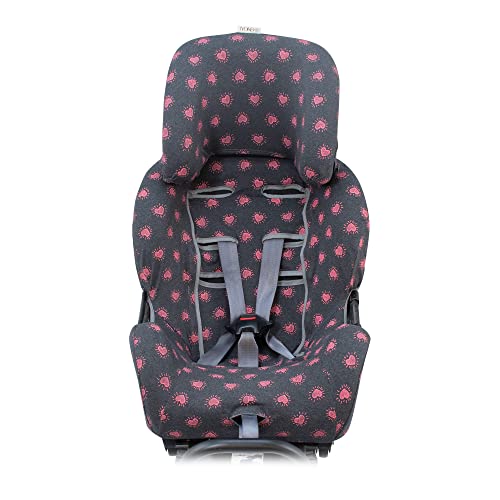 JYOKO Kids Funda de algodón para Silla de Coche Compatible con Klippan Kiss 2 y Klippan Plus (Fluor Heart)