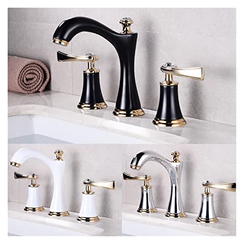 Robinet de lavabo double manoir eau chaude et froide cascade - 3