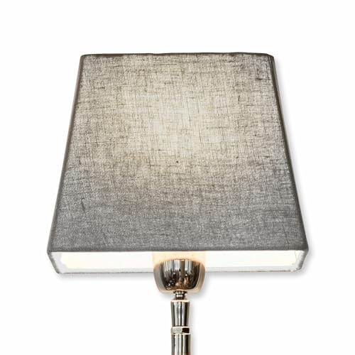 LOBERON Linderas Abat-jour - Forme rectangulaire tendance - En velours ou en lin, au choix, taupe