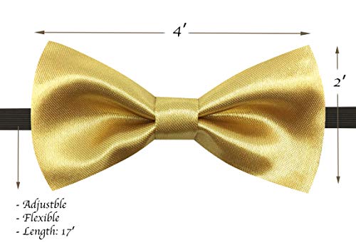 Lolelai Toddler, Kids Suspender And Bow Tie Set | Adjustable And Elastic | For Boys And Girls (Kids, Usa Flag) (Kids, Champagne Gold) #TOP3