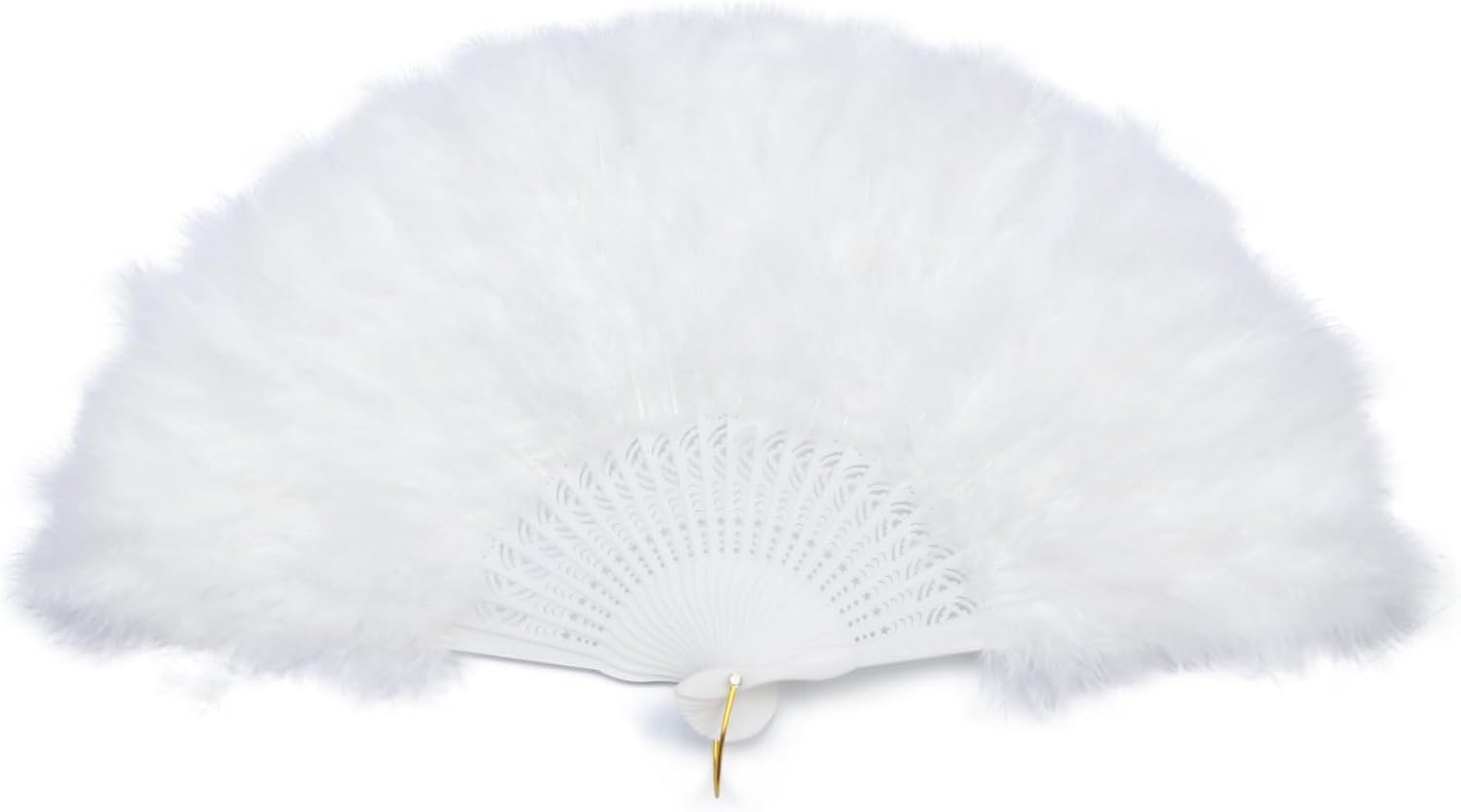 TRIXES BRIDE Ventaglio di piume portatile - Regalo per la sposa, addio al nubilato - Regalo per addio al nubilato