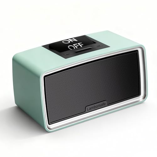 Lamborsafe One-Button Music Player for Seniors, Simple Audiobook Player for Elderly & Dementia Patients, MP3 Player Device with 32GB TF Card, Gift for Alzheimer’s, Visually & Mobility-Impaired (Cyan)