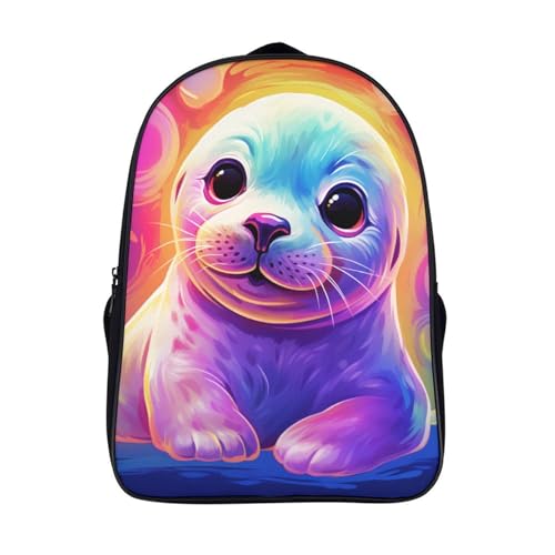 Mochila infantil 3D para evitar dolor de espalda con estuche escolar de foca
