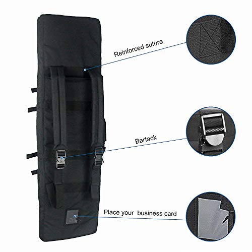 Double Long Bag Transportation Case Outdoor Tactical Cases Water Dust Resistant, Bag For Hunting,Available Length In 48"(Black) #TOP2