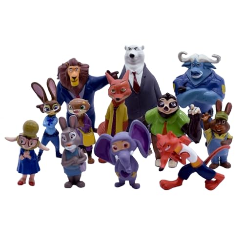 12Pcs Movie Zootopia Garage kit Cake ornament
