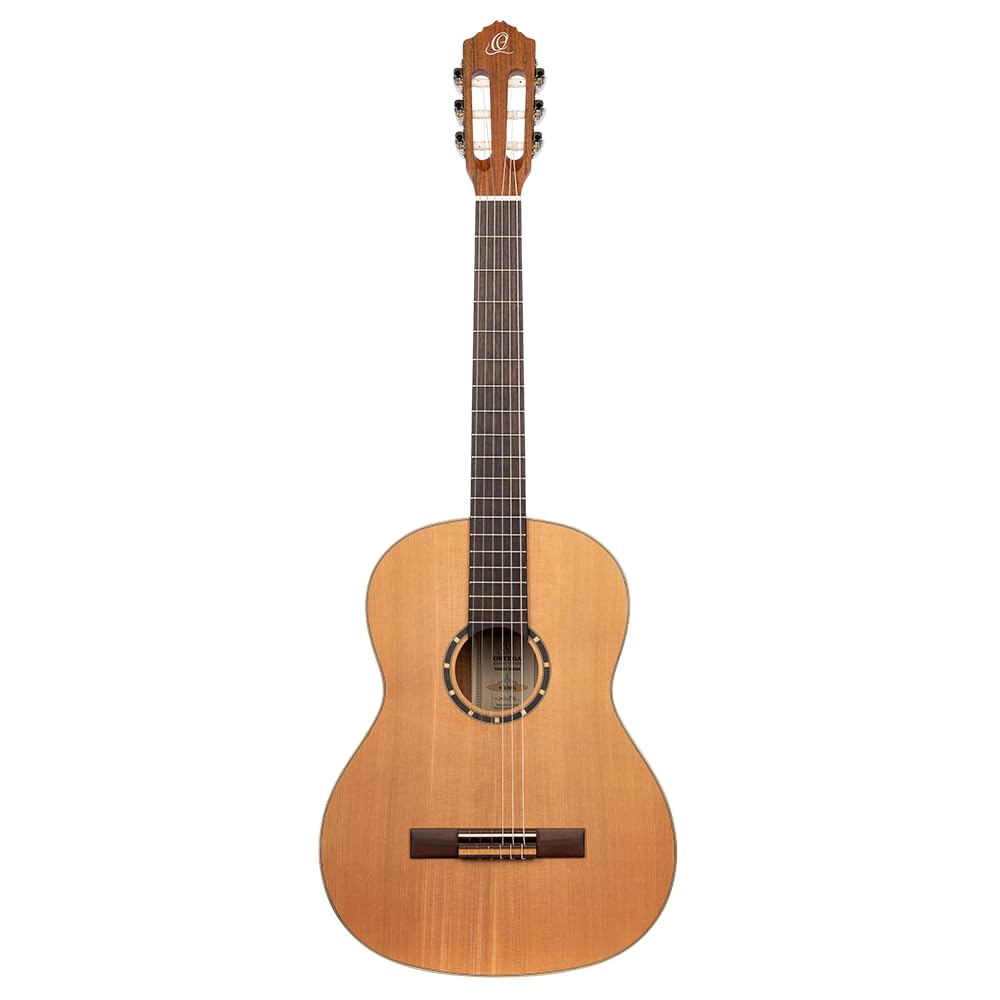 Ortega Guitars Chitarra Concerto per Mancini Slim Neck Full Size - Serie Family - include Gig Bag - mogano/top in cedro (R122SN-L)