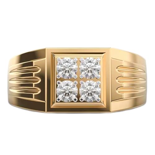 Bague moissanite homme argent pour vos soirées: bijou solitaire plaqué or Gallant