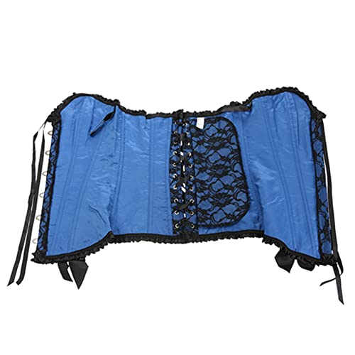 Zhaima Corsets For Women Boned Floral Lace Up Overbust Corset Bustier Bodyshaper Lingerie Top #TOP4