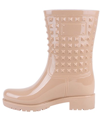 Stivali al polpaccio con borchie piramidali (IT