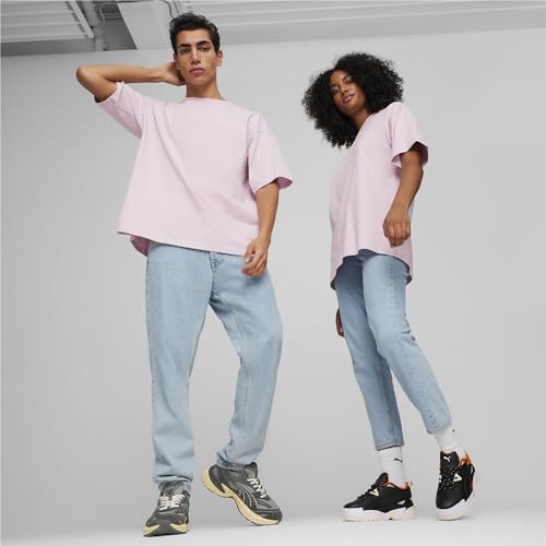 Image of PUMA Mens Better Classics Oversized Logo Crew Neck Short Sleeve Casual Tops Casual